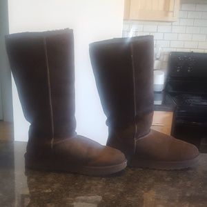 UGG womens tall chocolate brown size 10 boots